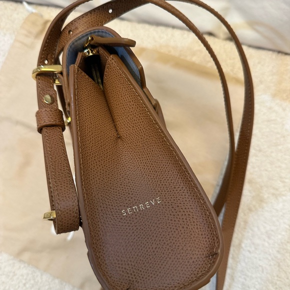 Senreve Mini Alunna Bag | Pebbled - Chestnut / Gold - Picture 5 of 7